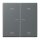 Jung LC102KO5P202 Wippe für Taster 2-fach mit Lichtleiter mit Pfeilsymbolen (Duroplast lackiert) Gris Foncé 31 Les Couleurs® Le Corbusier
