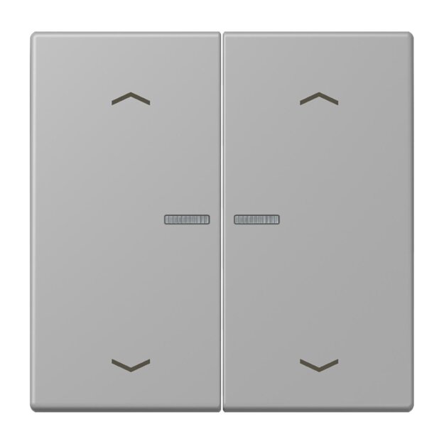 Jung LC102KO5P204 Wippe für Taster 2-fach mit Lichtleiter mit Pfeilsymbolen (Duroplast lackiert) Gris Moyen Les Couleurs® Le Corbusier