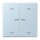 Jung LC102KO5P208 Wippe für Taster 2-fach mit Lichtleiter mit Pfeilsymbolen (Duroplast lackiert) Outremerclair Les Couleurs® Le Corbusier