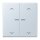Jung LC102KO5P209 Wippe für Taster 2-fach mit Lichtleiter mit Pfeilsymbolen (Duroplast lackiert) Outremer Pale Les Couleurs® Le Corbusier