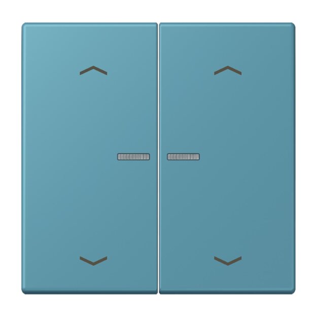Jung LC102KO5P212 Wippe für Taster 2-fach mit Lichtleiter mit Pfeilsymbolen (Duroplast lackiert) Céruléen Vif Les Couleurs® Le Corbusier