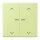 Jung LC102KO5P222 Wippe für Taster 2-fach mit Lichtleiter mit Pfeilsymbolen (Duroplast lackiert) Vert Jaune Clair Les Couleurs® Le Corbusier