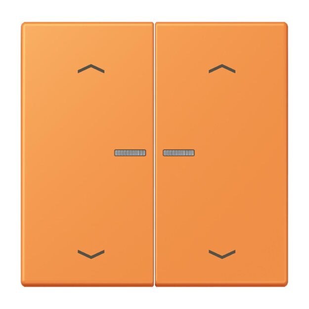 Jung LC102KO5P225 Wippe für Taster 2-fach mit Lichtleiter mit Pfeilsymbolen (Duroplast lackiert) Orange Clair Les Couleurs® Le Corbusier