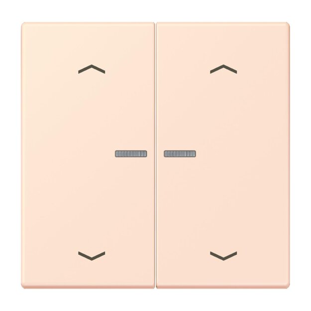 Jung LC102KO5P226 Wippe für Taster 2-fach mit Lichtleiter mit Pfeilsymbolen (Duroplast lackiert) Orange Pâle Les Couleurs® Le Corbusier
