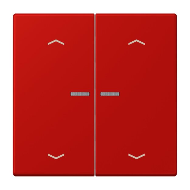 Jung LC102KO5P227 Wippe für Taster 2-fach mit Lichtleiter mit Pfeilsymbolen (Duroplast lackiert) Rouge Vermillon 31 Les Couleurs® Le Corbusier