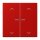 Jung LC102KO5P227 Wippe für Taster 2-fach mit Lichtleiter mit Pfeilsymbolen (Duroplast lackiert) Rouge Vermillon 31 Les Couleurs® Le Corbusier