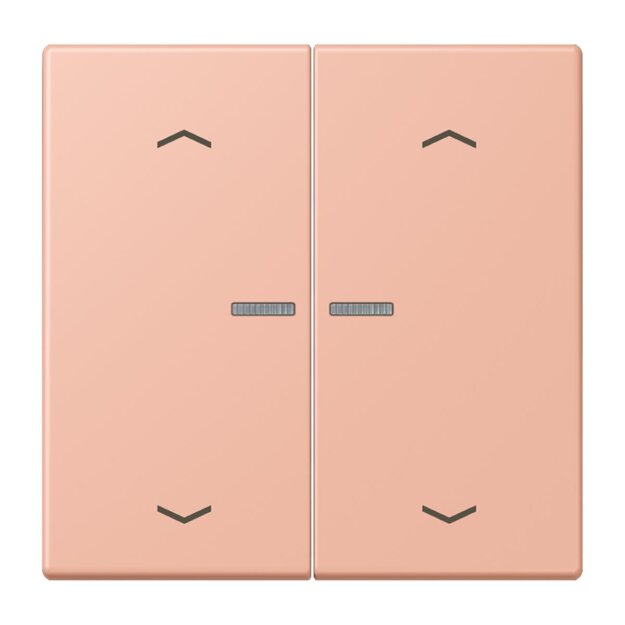 Jung LC102KO5P231 Wippe für Taster 2-fach mit Lichtleiter mit Pfeilsymbolen (Duroplast lackiert) Rose Clair Les Couleurs® Le Corbusier
