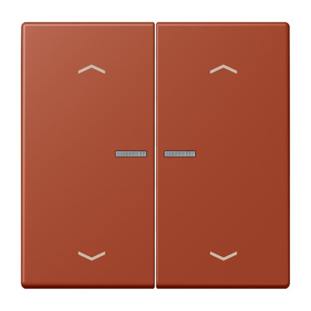 Jung LC102KO5P232 Wippe für Taster 2-fach mit Lichtleiter mit Pfeilsymbolen (Duroplast lackiert) LOcre Rouge Les Couleurs® Le Corbusier
