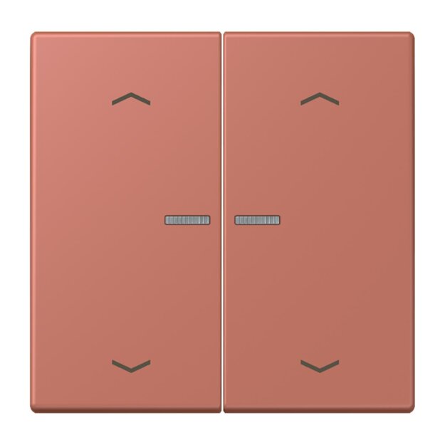 Jung LC102KO5P236 Wippe für Taster 2-fach mit Lichtleiter mit Pfeilsymbolen (Duroplast lackiert) Terre Sienne Brique Les Couleurs® Le Corbusier