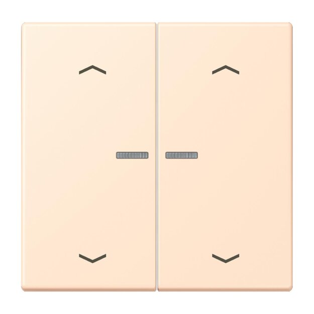 Jung LC102KO5P238 Wippe für Taster 2-fach mit Lichtleiter mit Pfeilsymbolen (Duroplast lackiert) Terre Sienne Pâle Les Couleurs® Le Corbusier