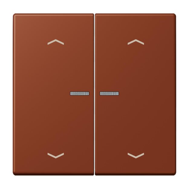 Jung LC102KO5P247 Wippe für Taster 2-fach mit Lichtleiter mit Pfeilsymbolen (Duroplast lackiert) Terre Sienne Brûlée 59 Les Couleurs® Le Corbusier
