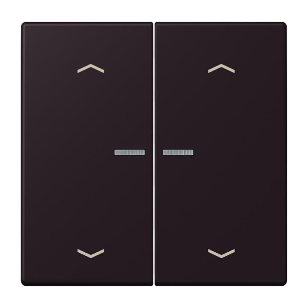 Jung LC102KO5P248 Wippe für Taster 2-fach mit Lichtleiter mit Pfeilsymbolen (Duroplast lackiert) Noir DIvoire Les Couleurs® Le Corbusier