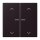 Jung LC102KO5P248 Wippe für Taster 2-fach mit Lichtleiter mit Pfeilsymbolen (Duroplast lackiert) Noir DIvoire Les Couleurs® Le Corbusier