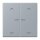 Jung LC102KO5P257 Wippe für Taster 2-fach mit Lichtleiter mit Pfeilsymbolen (Duroplast lackiert) Gris Clair 59 Les Couleurs® Le Corbusier