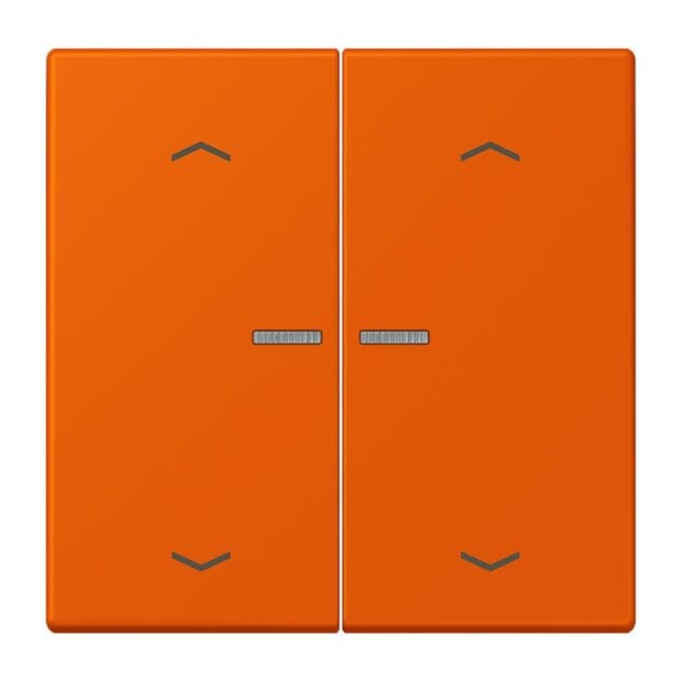 Jung LC102KO5P260 Wippe für Taster 2-fach mit Lichtleiter mit Pfeilsymbolen (Duroplast lackiert) Orange Vif Les Couleurs® Le Corbusier