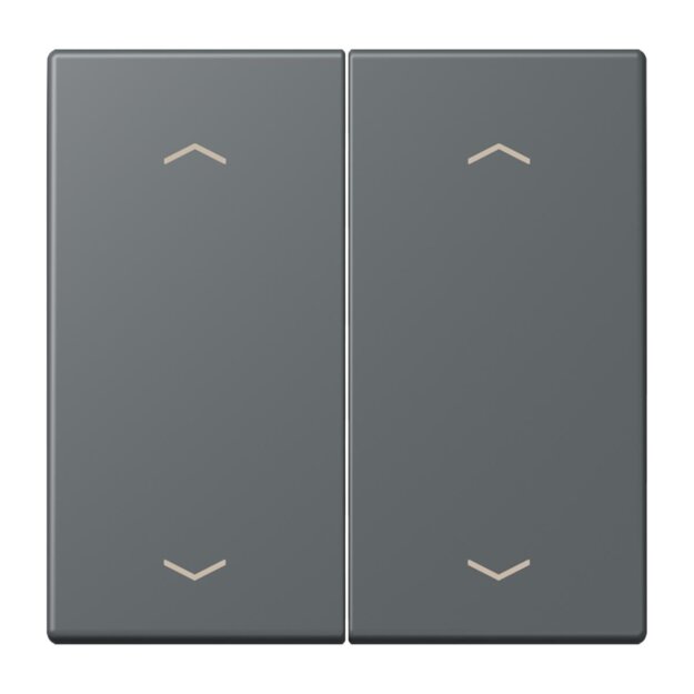 Jung LC102P202 Wippe mit Pfeilsymbolen für KNX Taster 2-fach (Duroplast lackiert) Gris Foncé 31 Les Couleurs® Le Corbusier