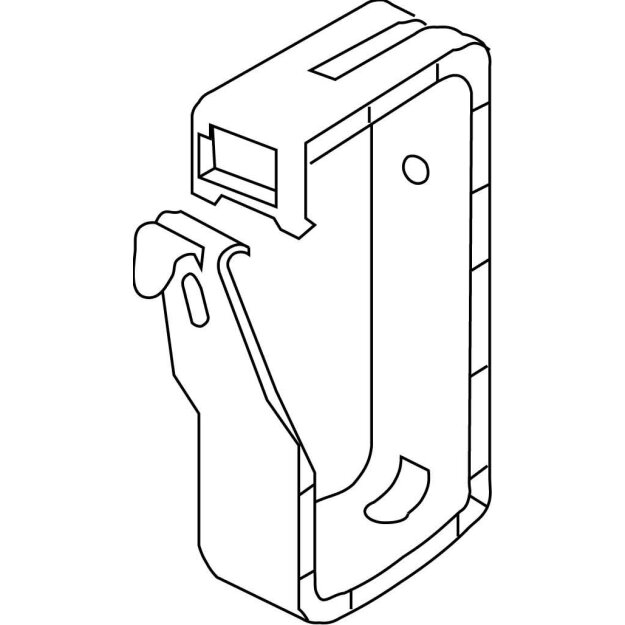 Kleinhuis 712/2 Sammelhalterung Höhe 105 mm Breite 45 mm Kunststoff PP RAL 7035 Lichtgrau
