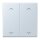 Jung LC102P209 Wippe mit Pfeilsymbolen für KNX Taster 2-fach (Duroplast lackiert) Outremer Pale Les Couleurs® Le Corbusier