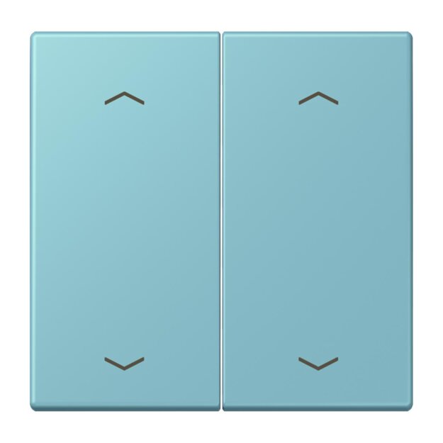 Jung LC102P213 Wippe mit Pfeilsymbolen für KNX Taster 2-fach (Duroplast lackiert) Céruléen Moyen Les Couleurs® Le Corbusier