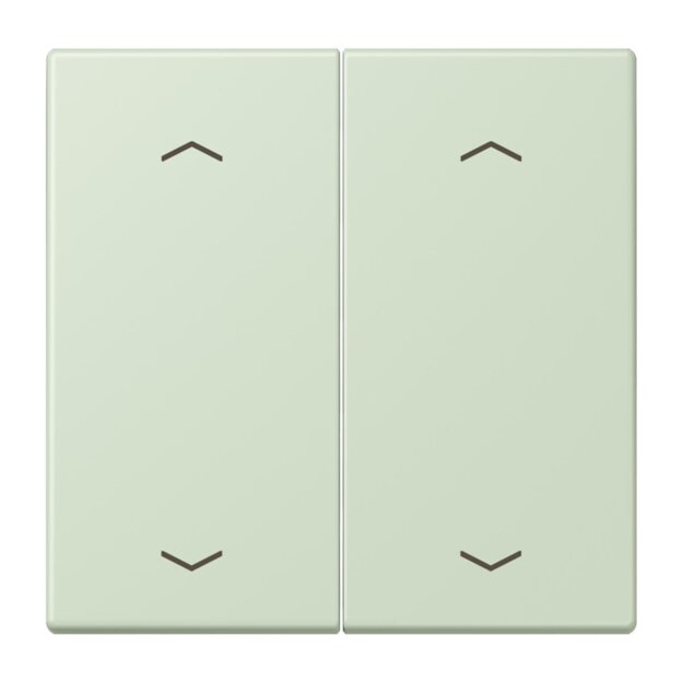 Jung LC102P218 Wippe mit Pfeilsymbolen für KNX Taster 2-fach (Duroplast lackiert) Vert Anglâis Pale Les Couleurs® Le Corbusier