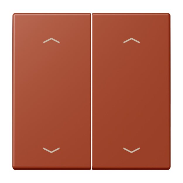 Jung LC102P232 Wippe mit Pfeilsymbolen für KNX Taster 2-fach (Duroplast lackiert) LOcre Rouge Les Couleurs® Le Corbusier