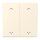 Jung LC102P245 Wippe mit Pfeilsymbolen für KNX Taster 2-fach (Duroplast lackiert) Blanc Ivoire Les Couleurs® Le Corbusier