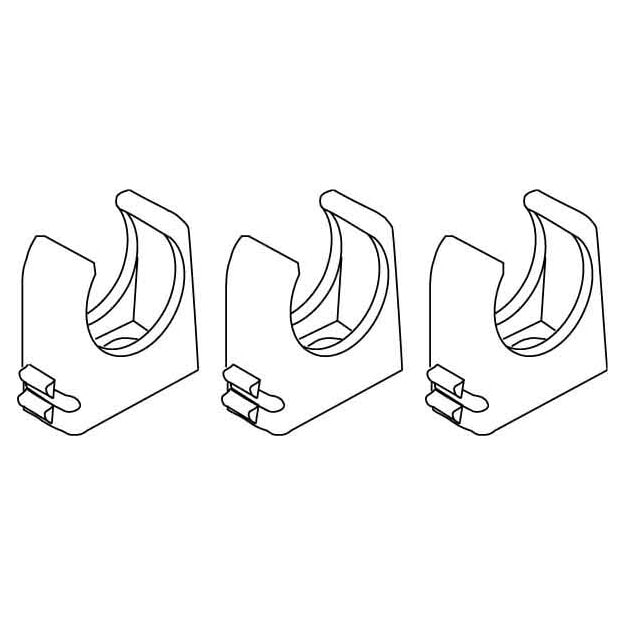 Kleinhuis 796.231 RO-CLIP-Rohrschelle M25 für Kabel-Ø 25-26 mm Kunststoff PP RAL 7035 Lichtgrau