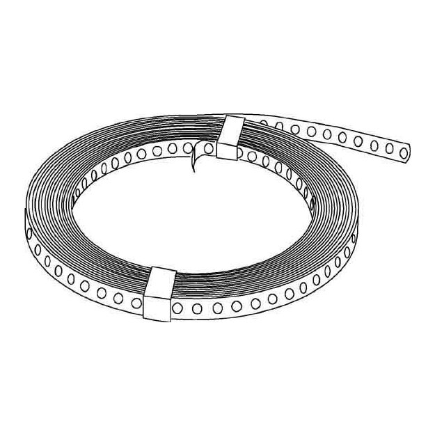 Kleinhuis 1518/14 Montageband Breite 14 mm Gesamtstärke=3 mm gelocht Stahl bandverzinkt DIN EN 10346 kunststoffummantelt PE