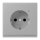 Jung LC1520-OLNW204 SCHUKO-Steckdose mit LED-Orientierungslicht Safety+ LC32012 (Duroplast lackiert) Gris Moyen Les Couleurs® Le Corbusier
