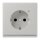 Jung LC1520-OLNW205 SCHUKO-Steckdose mit LED-Orientierungslicht Safety+ LC32013 (Duroplast lackiert) Gris Clair 31 Les Couleurs® Le Corbusier