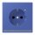 Jung LC1520-OLNW206 SCHUKO-Steckdose mit LED-Orientierungslicht Safety+ LC32020 (Duroplast lackiert) Bleu Outremer 31 Les Couleurs® Le Corbusier