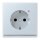 Jung LC1520-OLNW209 SCHUKO-Steckdose mit LED-Orientierungslicht Safety+ LC32023 (Duroplast lackiert) Outremer Pale Les Couleurs® Le Corbusier