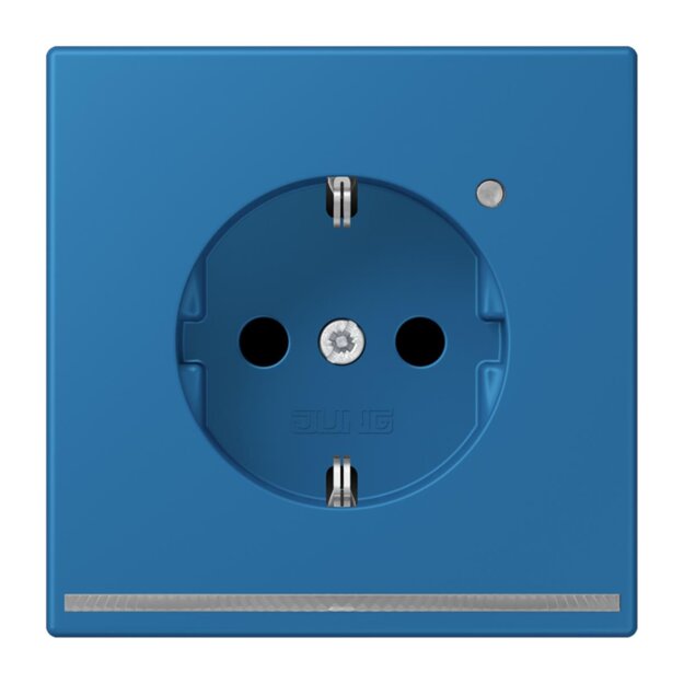 Jung LC1520-OLNW211 SCHUKO-Steckdose mit LED-Orientierungslicht Safety+ LC32030 (Duroplast lackiert) Bleu Céruléen 31 Les Couleurs® Le Corbusier