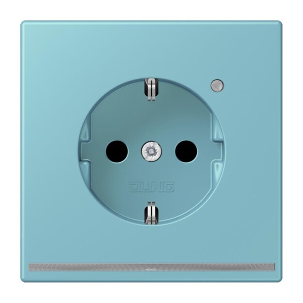 Jung LC1520-OLNW213 SCHUKO-Steckdose mit LED-Orientierungslicht Safety+ LC32032 (Duroplast lackiert) Céruléen Moyen Les Couleurs® Le Corbusier