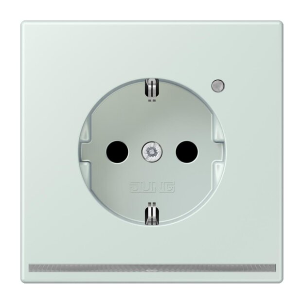 Jung LC1520-OLNW215 SCHUKO-Steckdose mit LED-Orientierungslicht Safety+ LC32034 (Duroplast lackiert) Céruléen Pale Les Couleurs® Le Corbusier