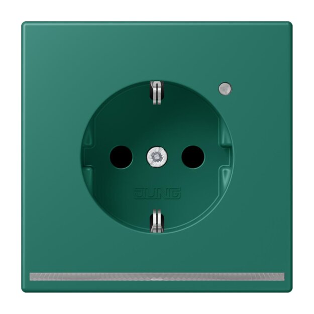 Jung LC1520-OLNW216 SCHUKO-Steckdose mit LED-Orientierungslicht Safety+ LC32040 (Duroplast lackiert) Vert Anglais Les Couleurs® Le Corbusier