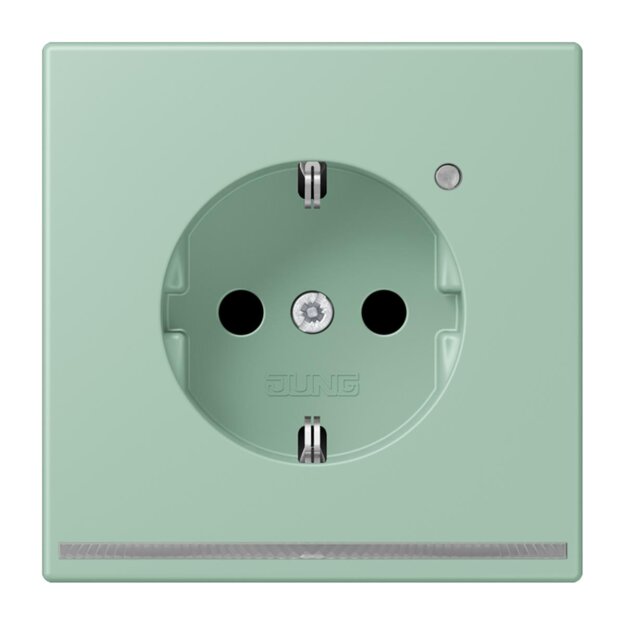 Jung LC1520-OLNW217 SCHUKO-Steckdose mit LED-Orientierungslicht Safety+ LC32041 (Duroplast lackiert) Vert Anglais Clair Les Couleurs® Le Corbusier