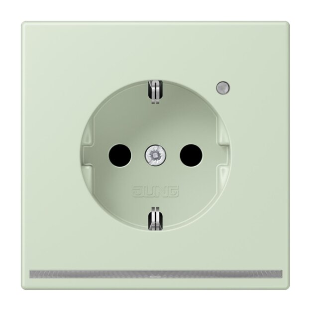 Jung LC1520-OLNW218 SCHUKO-Steckdose mit LED-Orientierungslicht Safety+ LC32042 (Duroplast lackiert) Vert Anglâis Pale Les Couleurs® Le Corbusier