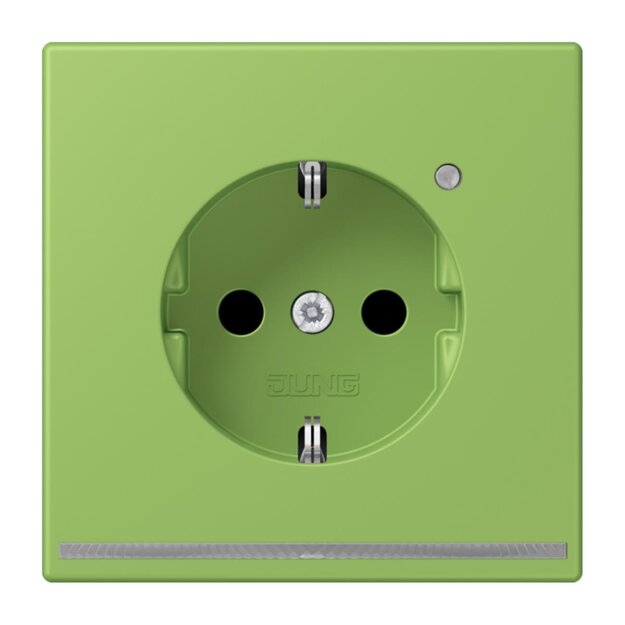 Jung LC1520-OLNW220 SCHUKO-Steckdose mit LED-Orientierungslicht Safety+ LC32051 (Duroplast lackiert) Vert 31 Les Couleurs® Le Corbusier