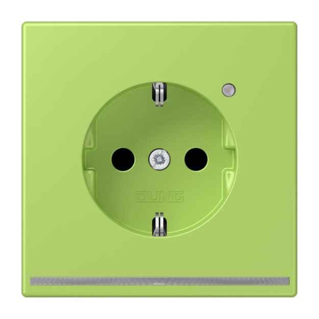 Jung LC1520-OLNW221 SCHUKO-Steckdose mit LED-Orientierungslicht Safety+ LC32052 (Duroplast lackiert) Vert Clair Les Couleurs® Le Corbusier