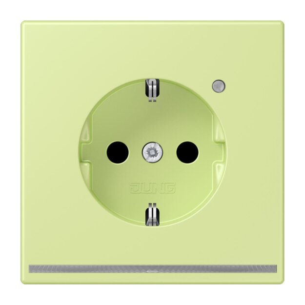 Jung LC1520-OLNW222 SCHUKO-Steckdose mit LED-Orientierungslicht Safety+ LC32053 (Duroplast lackiert) Vert Jaune Clair Les Couleurs® Le Corbusier