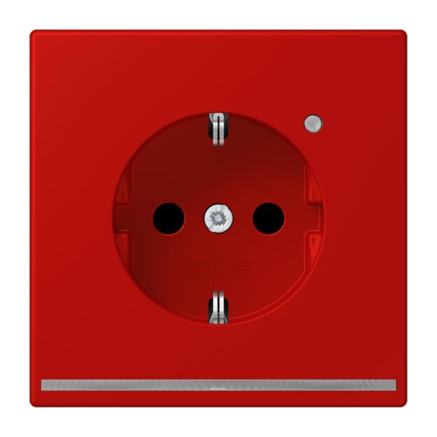 Jung LC1520-OLNW227 SCHUKO-Steckdose mit LED-Orientierungslicht Safety+ LC32090 (Duroplast lackiert) Rouge Vermillon 31 Les Couleurs® Le Corbusier