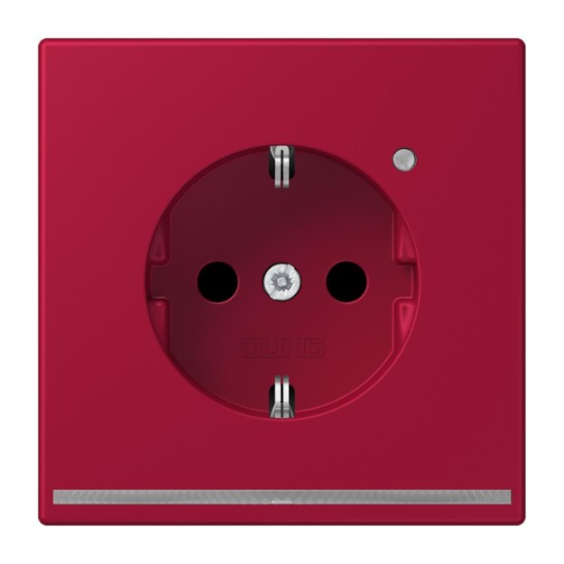 Jung LC1520-OLNW229 SCHUKO-Steckdose mit LED-Orientierungslicht Safety+ LC32100 (Duroplast lackiert) Rouge Carmin Les Couleurs® Le Corbusier