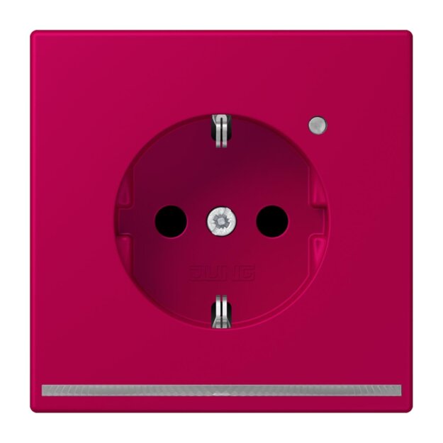 Jung LC1520-OLNW230 SCHUKO-Steckdose mit LED-Orientierungslicht Safety+ LC32101 (Duroplast lackiert) Rouge Rubia Les Couleurs® Le Corbusier