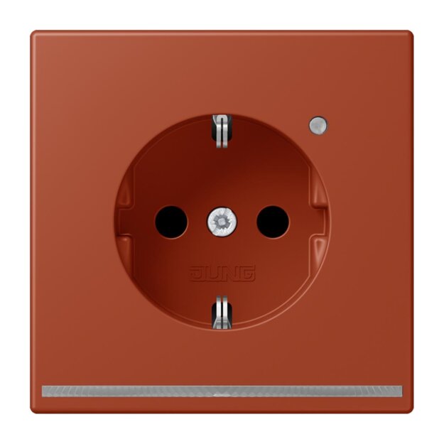 Jung LC1520-OLNW232 SCHUKO-Steckdose mit LED-Orientierungslicht Safety+ LC32110 (Duroplast lackiert) LOcre Rouge Les Couleurs® Le Corbusier
