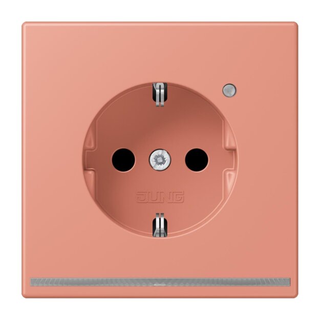 Jung LC1520-OLNW233 SCHUKO-Steckdose mit LED-Orientierungslicht Safety+ LC32111 (Duroplast lackiert) LOcre Rouge Moyen Les Couleurs® Le Corbusier