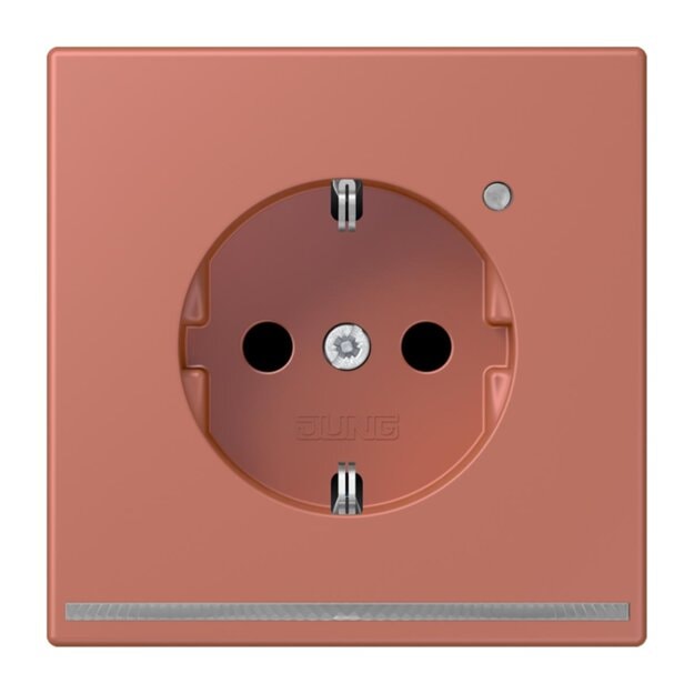 Jung LC1520-OLNW236 SCHUKO-Steckdose mit LED-Orientierungslicht Safety+ LC32121 (Duroplast lackiert) Terre Sienne Brique Les Couleurs® Le Corbusier