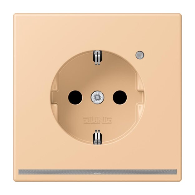 Jung LC1520-OLNW237 SCHUKO-Steckdose mit LED-Orientierungslicht Safety+ LC32122 (Duroplast lackiert) Terre Sienne Claire 31 Les Couleurs® Le Corbusier