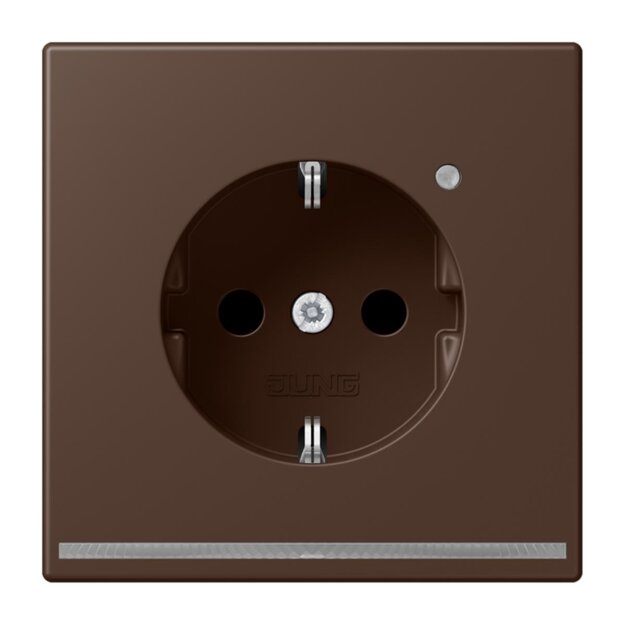 Jung LC1520-OLNW239 SCHUKO-Steckdose mit LED-Orientierungslicht Safety+ LC32130 (Duroplast lackiert) Terre DOmbre Brûlée 31 Les Couleurs® Le Corbusier