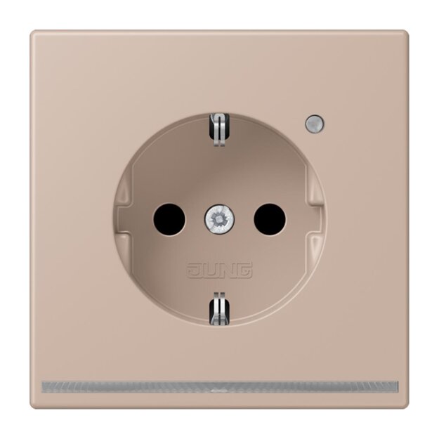 Jung LC1520-OLNW240 SCHUKO-Steckdose mit LED-Orientierungslicht Safety+ LC32131 (Duroplast lackiert) Ombre Brûlée Claire Les Couleurs® Le Corbusier